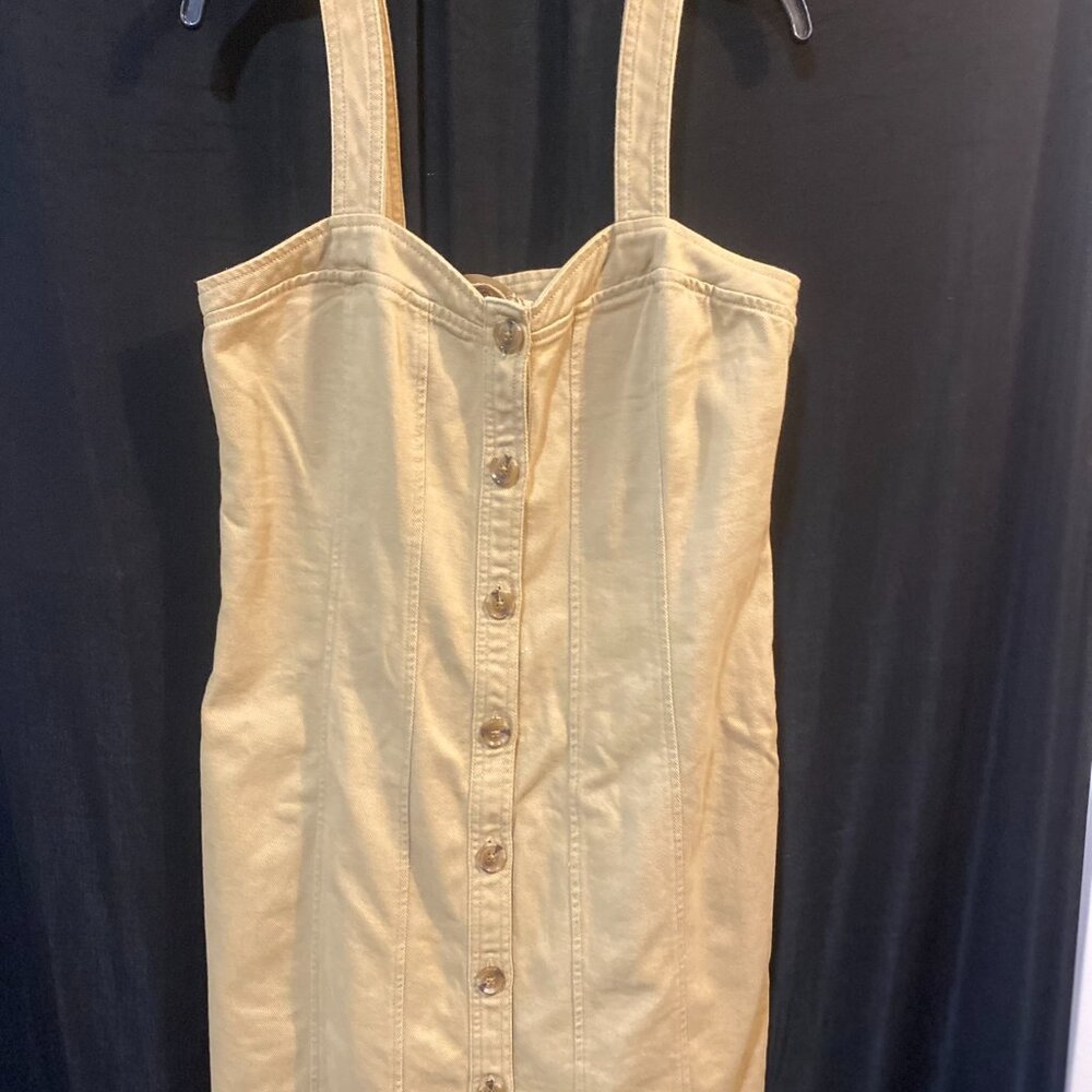 Banana Republic Retro Seamed Mini Apron Dress | British Khaki | Size 8